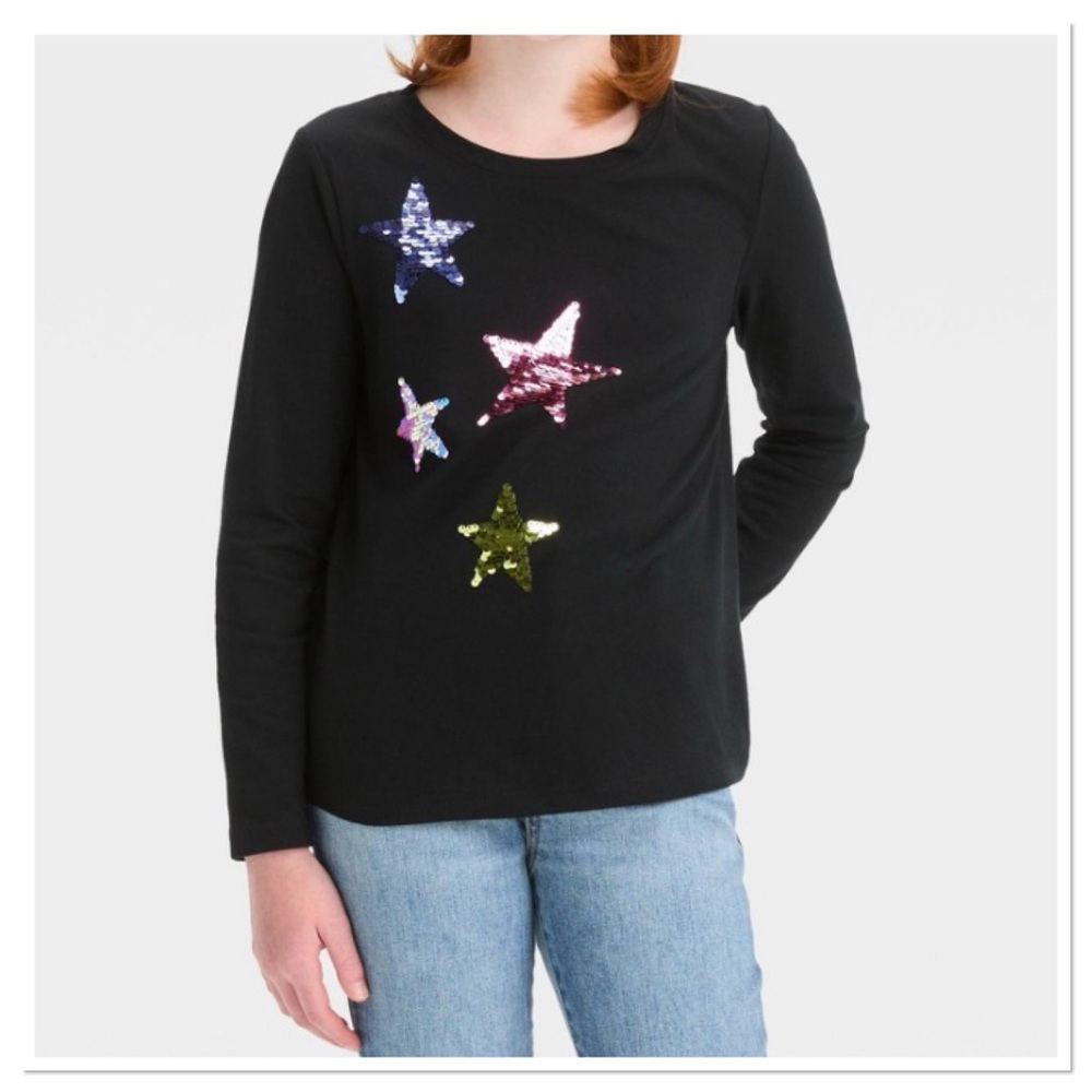 Girl’s Multi Stars Flip T-Shirt Cat & Jack